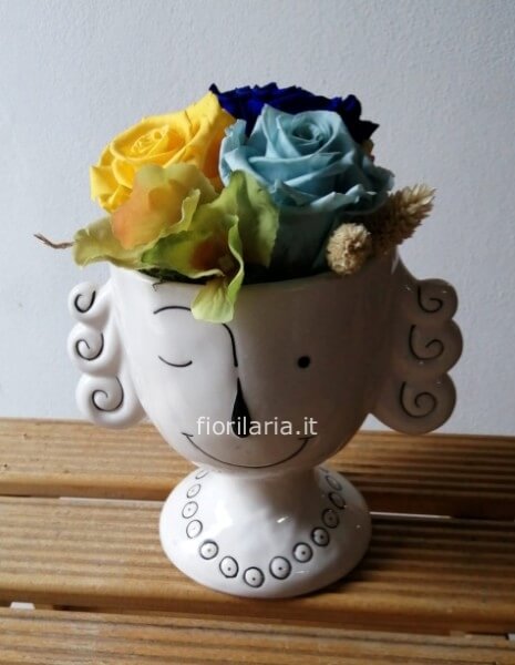 Composizione rose stabilizzate